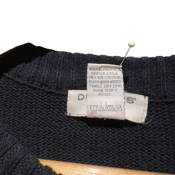 Vintage Dockers Ski Cotton Knit Sweater Adult Med Black Red Icelandic Snowflake - Picture 8 of 8